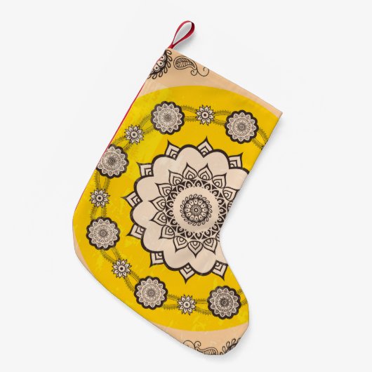 Mandala siervormgeving, etnische stijl kleine kerstsok (Voorkant (Hangend))