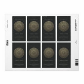  MANDALA SILVER BLEEK GOLD BLACK CANDLE ETIKET (Full Sheet)