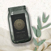  MANDALA SILVER BLEEK GOLD BLACK CANDLE ETIKET