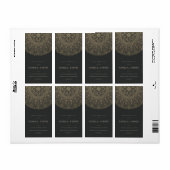 MANDALA SILVER BLEEK GOLD BLACK CANDLE ETIKET (Full Sheet)