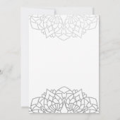 Mandala Silver Gray Pattern Personalized Wedding Kaart (Achterkant)
