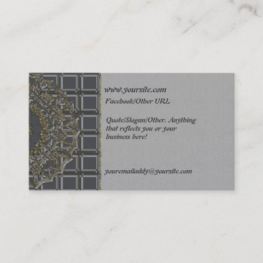 Mandala Silver Introduction Kaart Visitekaartje (Voorkant)