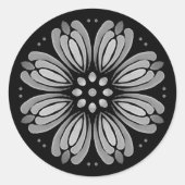 Mandala Sjabloon Classic Ronde Sticker (Voorkant)