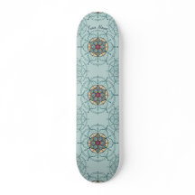 Mandala Skateboard met jouw naam