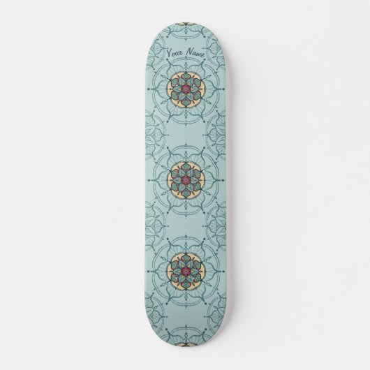 Mandala Skateboard met jouw naam (Voorkant)