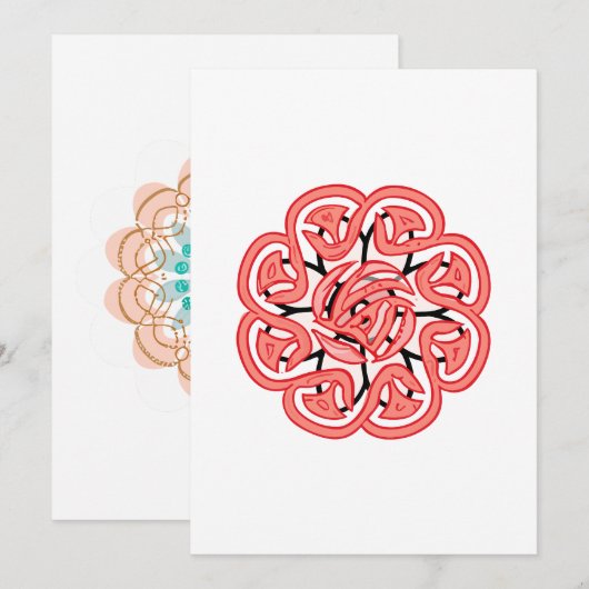 mandala Skip tekening Bedankkaart (Voorkant / Achterkant)