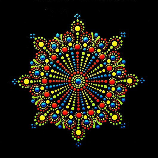 Mandala Snowflake Pattern Sjabloon Poster