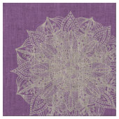 Mandala Snowflakes Paars Pattern Fabric Stof (Close Up)