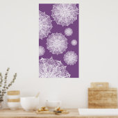 Mandala Snowflakes Poster (Keuken)