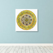 Mandala Solaris Canvas Afdruk (Insitu (Houten vloer))