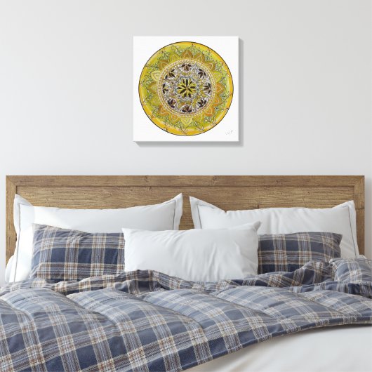 Mandala Solaris Canvas Afdruk (Insitu (Slaapkamer))