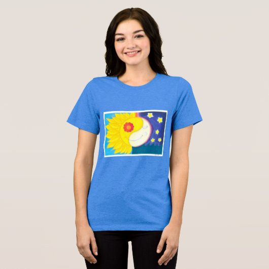 Mandala: Solflor e Luaflor Tri-Blend Shirt (Voorkant volledig)