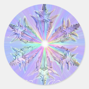 Mandala Sparkle Glitter Snowflake Crystal Art Ronde Sticker