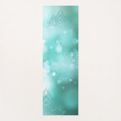 Mandala sparkles turquoise yogamat (Voorkant)