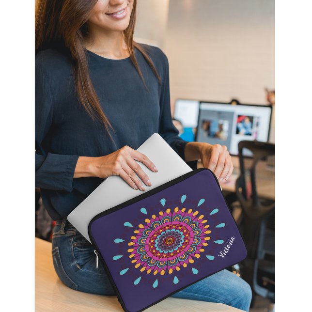 Mandala Spectrum Symfonie Laptop Sleeve (Creator heeft geüpload)