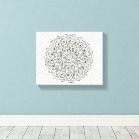 Mandala Sphere Canvas Afdruk (Insitu (Houten vloer))