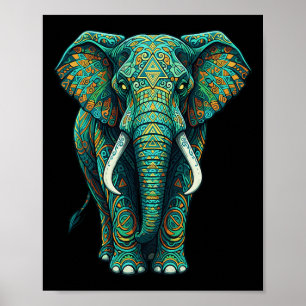 Mandala Spirituele Olifant Zen Kunst Mindfulness W Poster