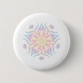Mandala Sprite Burst Ronde Button 5,7 Cm (Voorkant)