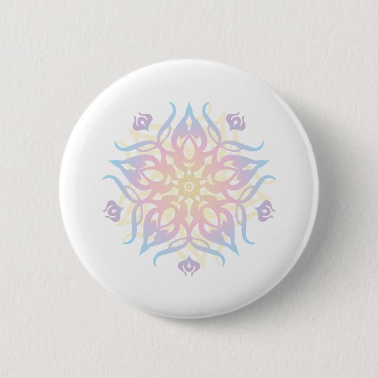 Mandala Sprite Burst Ronde Button 5,7 Cm (Voorkant)
