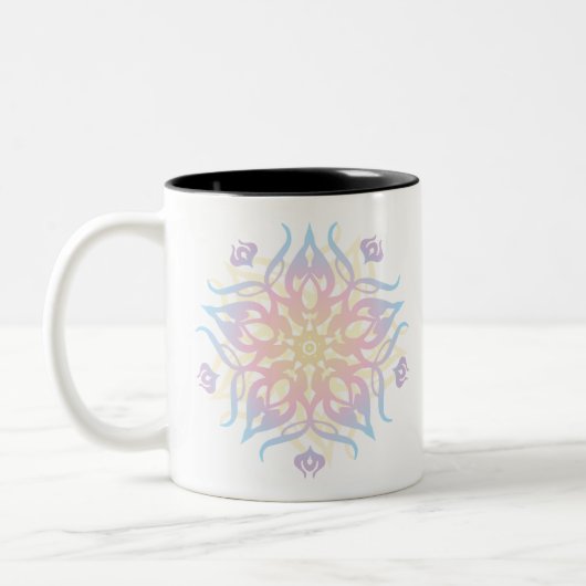 Mandala Sprite Burst Tweekleurige Koffiemok (Links)