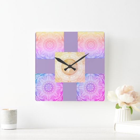 Mandala Square-klok Vierkante Klok (Huis)
