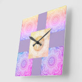Mandala Square-klok Vierkante Klok (Hoek)