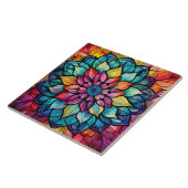 Mandala Stained Glass Tegeltje (Zijkant)