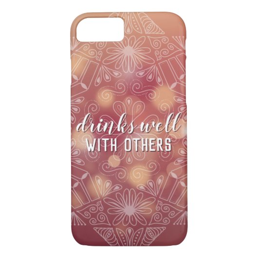Mandala Star Bokeh Typografie Elegant Drinken Goed Case-Mate iPhone Case (Achterkant)