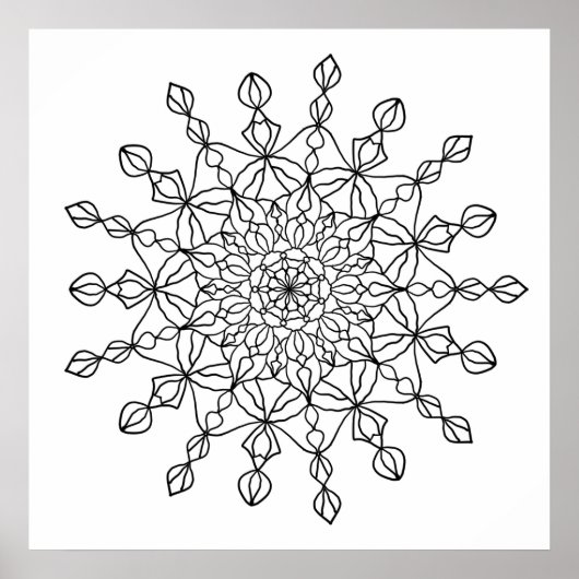 Mandala Star Coloring Poster (Voorkant)