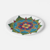 Mandala Star Flower Paper Borden Papieren Bordje (Gekanteld)