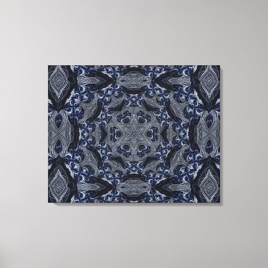 Mandala Star Retro Hippie Trippy Boho Chic Canvas Afdruk (Voorkant)