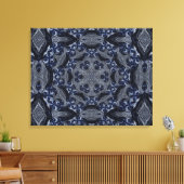 Mandala Star Retro Hippie Trippy Boho Chic Canvas Afdruk (Insitu (Woonkamer))
