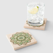 Mandala Stenen Onderzetter (Zijkant)