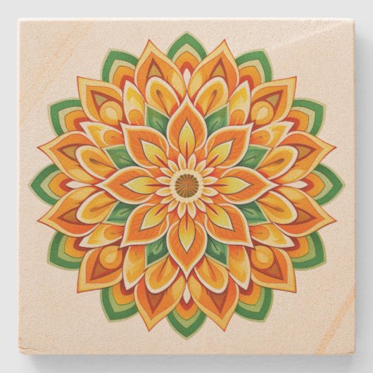 Mandala Stenen Onderzetter (Voorkant)