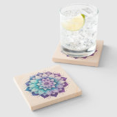 Mandala Stenen Onderzetter (Zijkant)