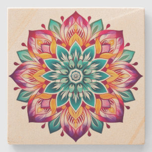 Mandala Stenen Onderzetter