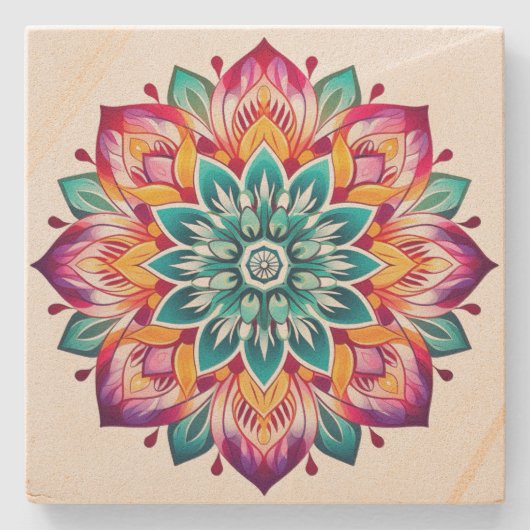 Mandala Stenen Onderzetter (Voorkant)