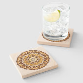 Mandala Stenen Onderzetter (Zijkant)