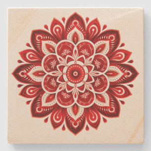 Mandala Stenen Onderzetter