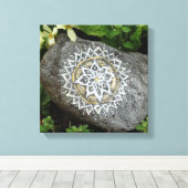 Mandala stenen posters wanddecor canvas afdruk (Insitu (Houten vloer))
