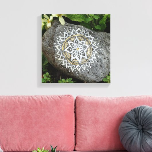Mandala stenen posters wanddecor canvas afdruk (Insitu (Woonkamer))