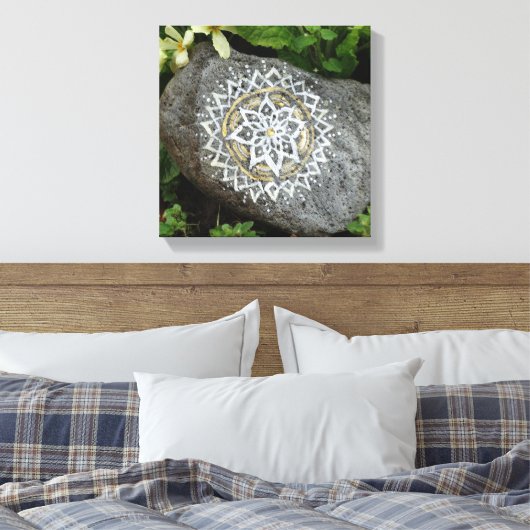 Mandala stenen posters wanddecor canvas afdruk (Insitu (Slaapkamer))