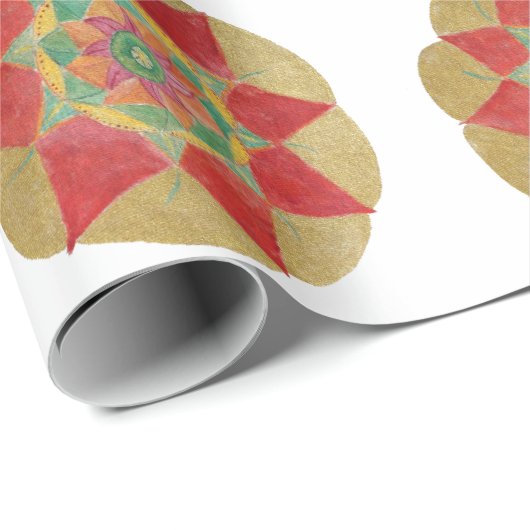 Mandala ster handbeschilderd inpakpapier (Rol Hoek)
