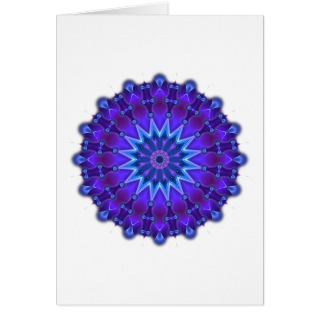 Mandala ster in blauw (Voorkant)