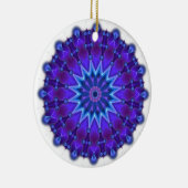 Mandala ster in blauw keramisch ornament (Rechts)
