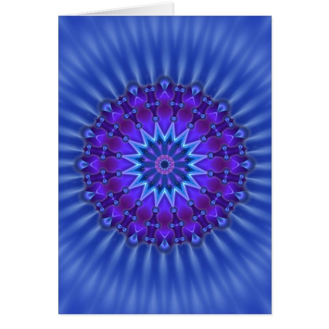 Mandala ster in blauw | koningsbloem (Voorkant)