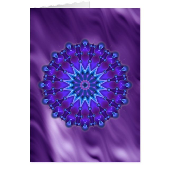 Mandala ster in blauw | Lijngolven (Voorkant)