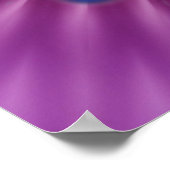 Mandala ster in blauw | magenta bloem poster (Hoek)