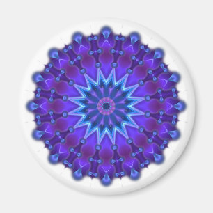 Mandala ster in blauw magneet