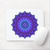Mandala ster in blauw muismat (Met muis)
